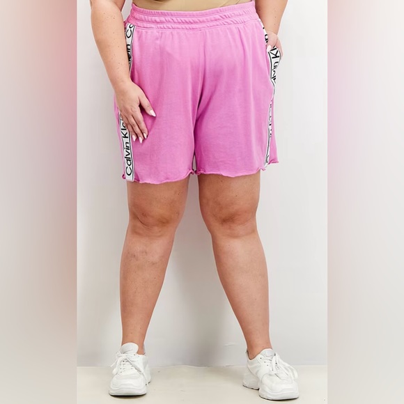 New Calvin Klein Plus Size Drawstring Basic Shorts - Picture 4 of 13